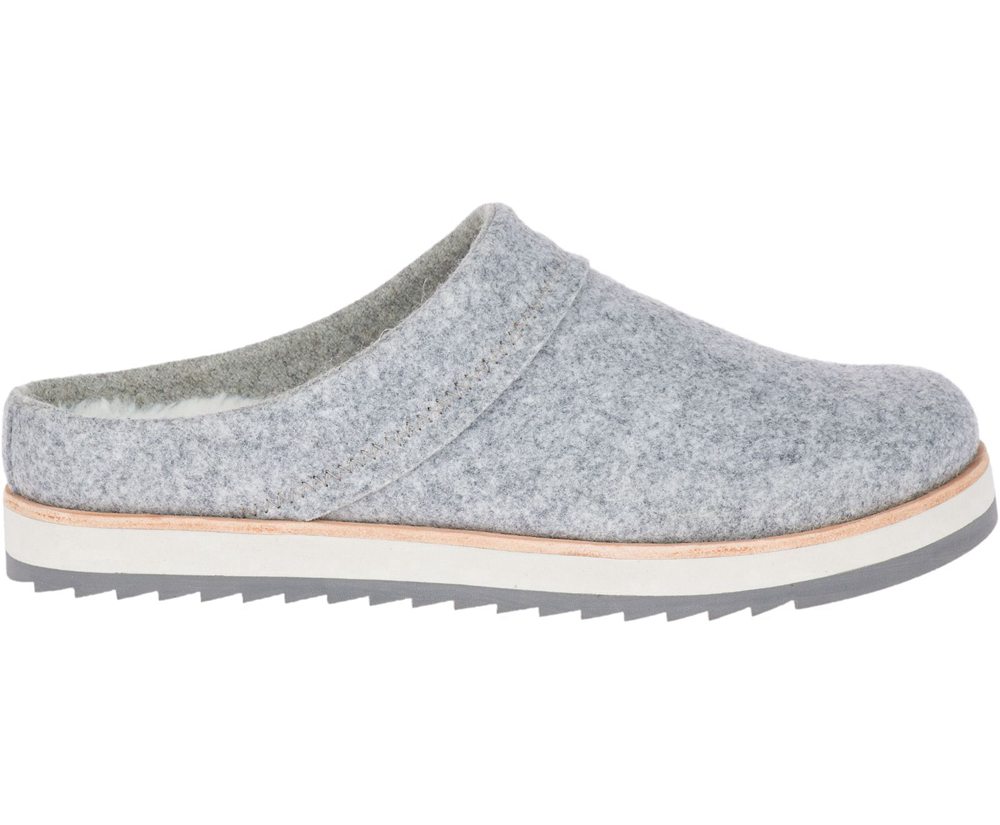 Merrell Slip Ons Damskie Szare - Juno Clog Wool - 296307-DPQ